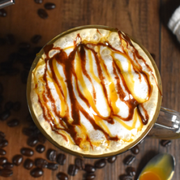 chocolate caramel hazelnut latte recipe