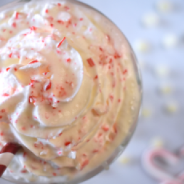 holiday Christmas white chocolate winter peppermint candy cane milkshake red robin