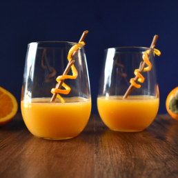 fall cocktail persimmon cognac recipe vanilla orange drink interesting