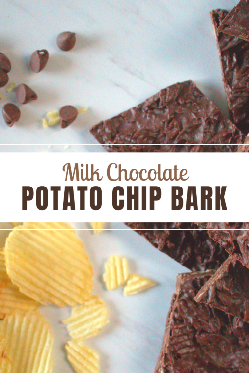 bark chocolate potato chip salty sweet treat gift food candy