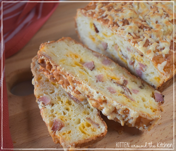 Cheese Ham Bacon Breakfast Bread gluten free egg free easy