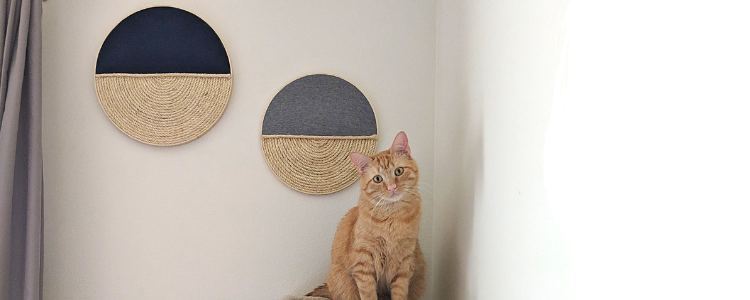 Cat Scratching Post Alternative Easy Sisal Wall Decor DIY